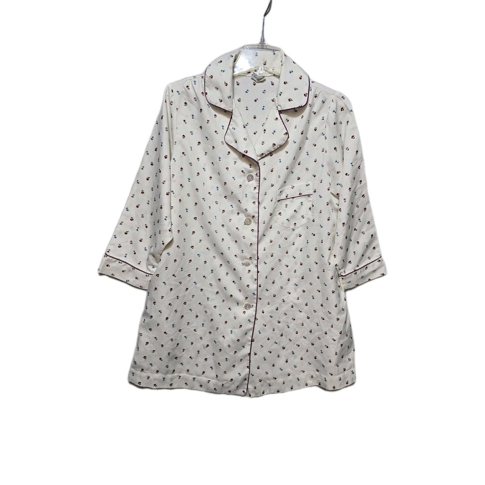 Vintage Marry Jane M Pajama Gown Button Up Women's